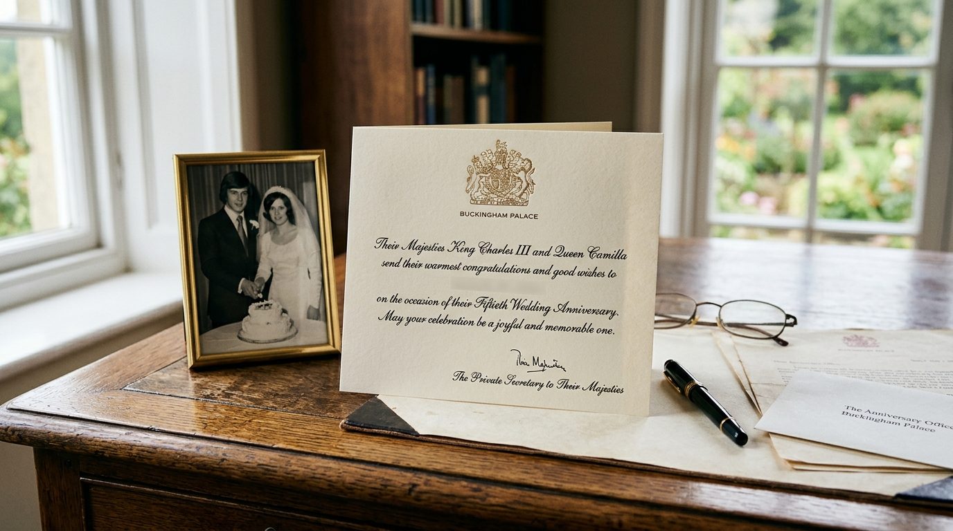 Can you get a royal anniversary message? for 50th Golden Wedding Anniversary Guide