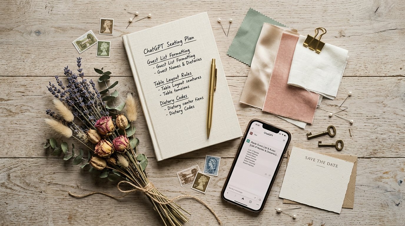 AI Seating Chart Tools UK: Tested & Ranked 2026 — The ChatGPT method: what to paste, editorial photography for Weddings Hub