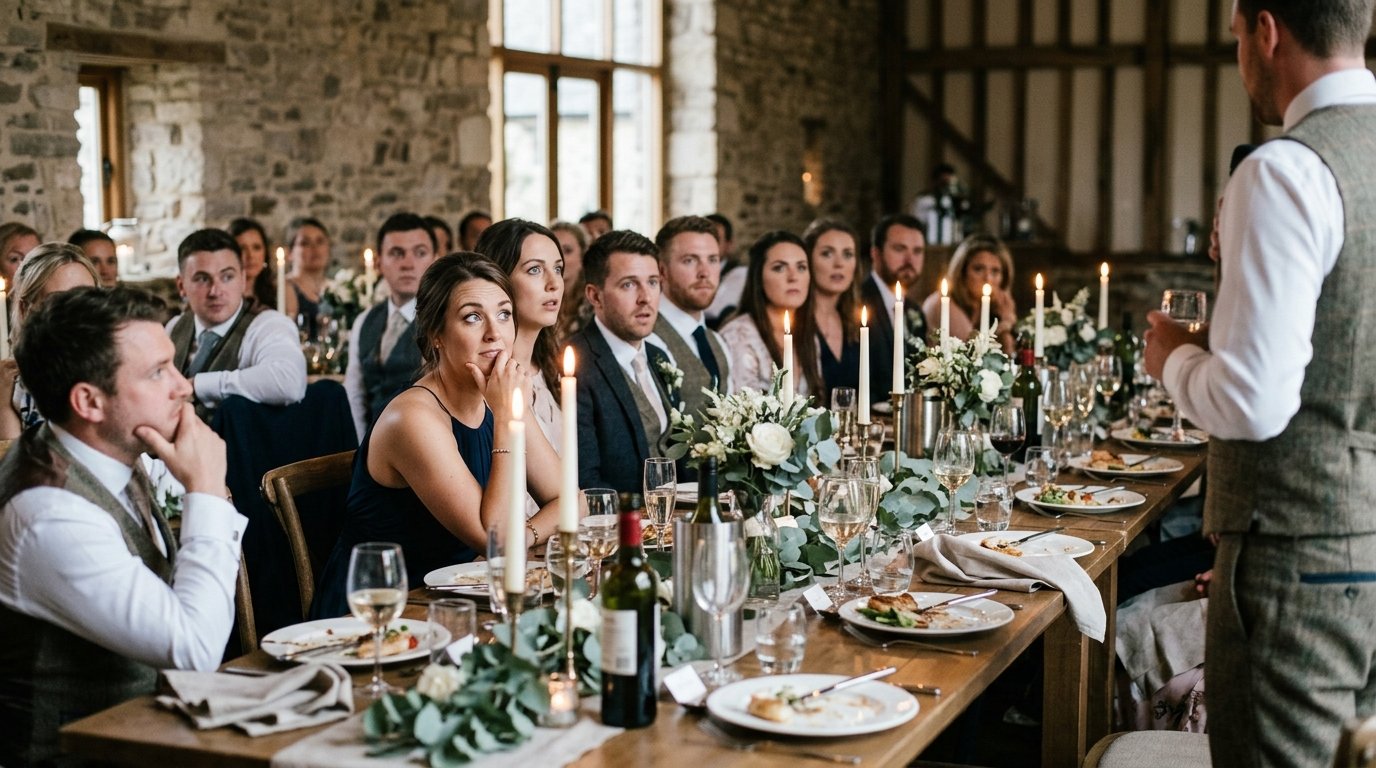 The Best Man's Speech Revealed an Affair With the Bride — The speech preview: why it is not optional, editorial photography for Weddings Hub