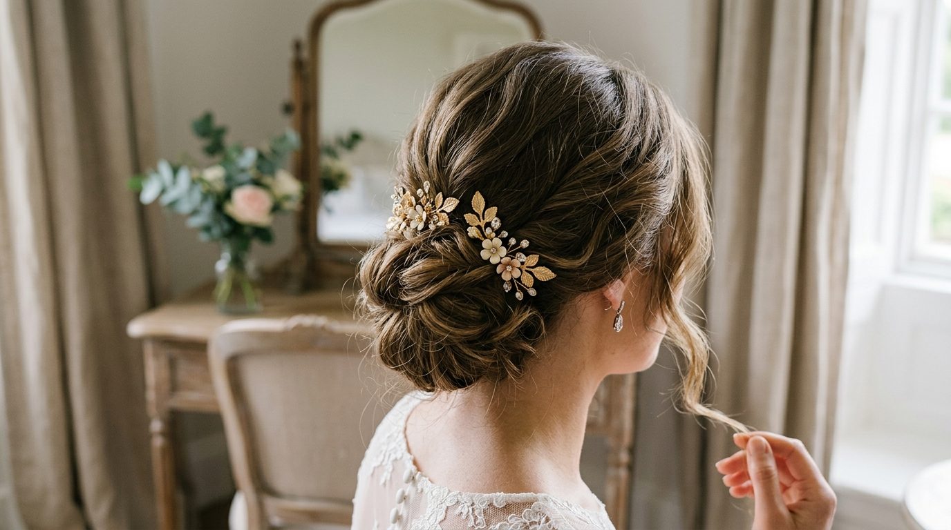 Hairpins: the easiest way to add texture for Bridal Hair Accessories UK 2026: Pins, Combs & Vines