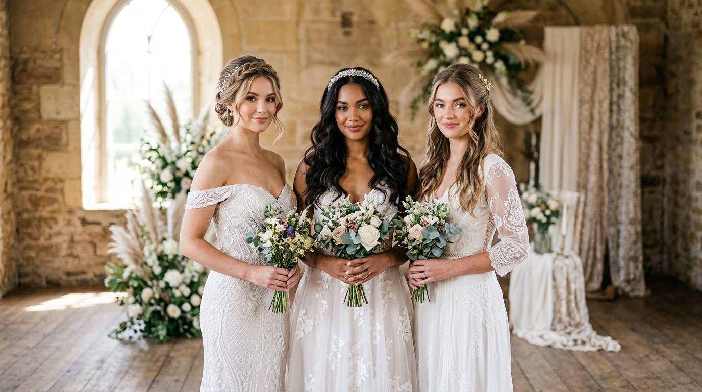 Bridal Hair: Updos, Down & Half-Up
