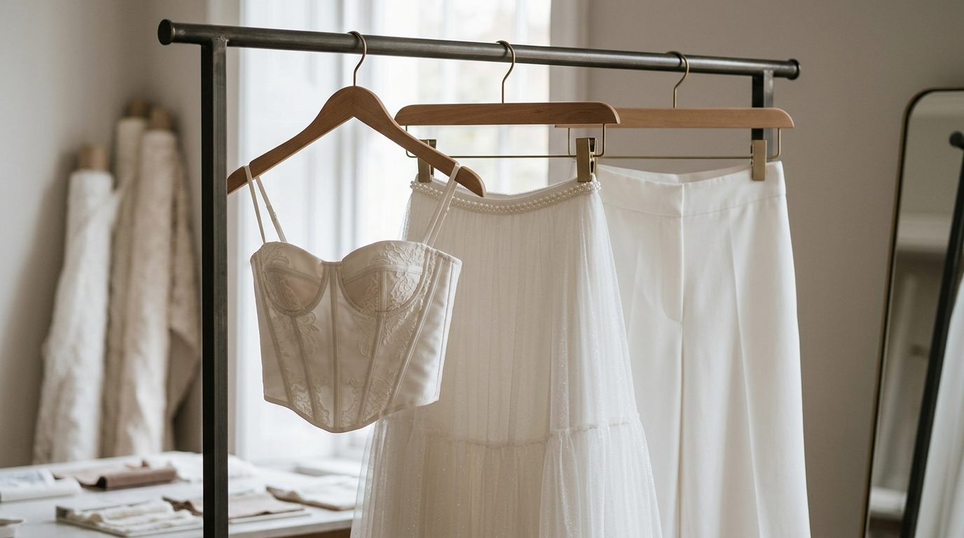 How to build a bridal separates look: the practical guide for Bridal Separates UK: Corset, Skirt & Trouser Combos