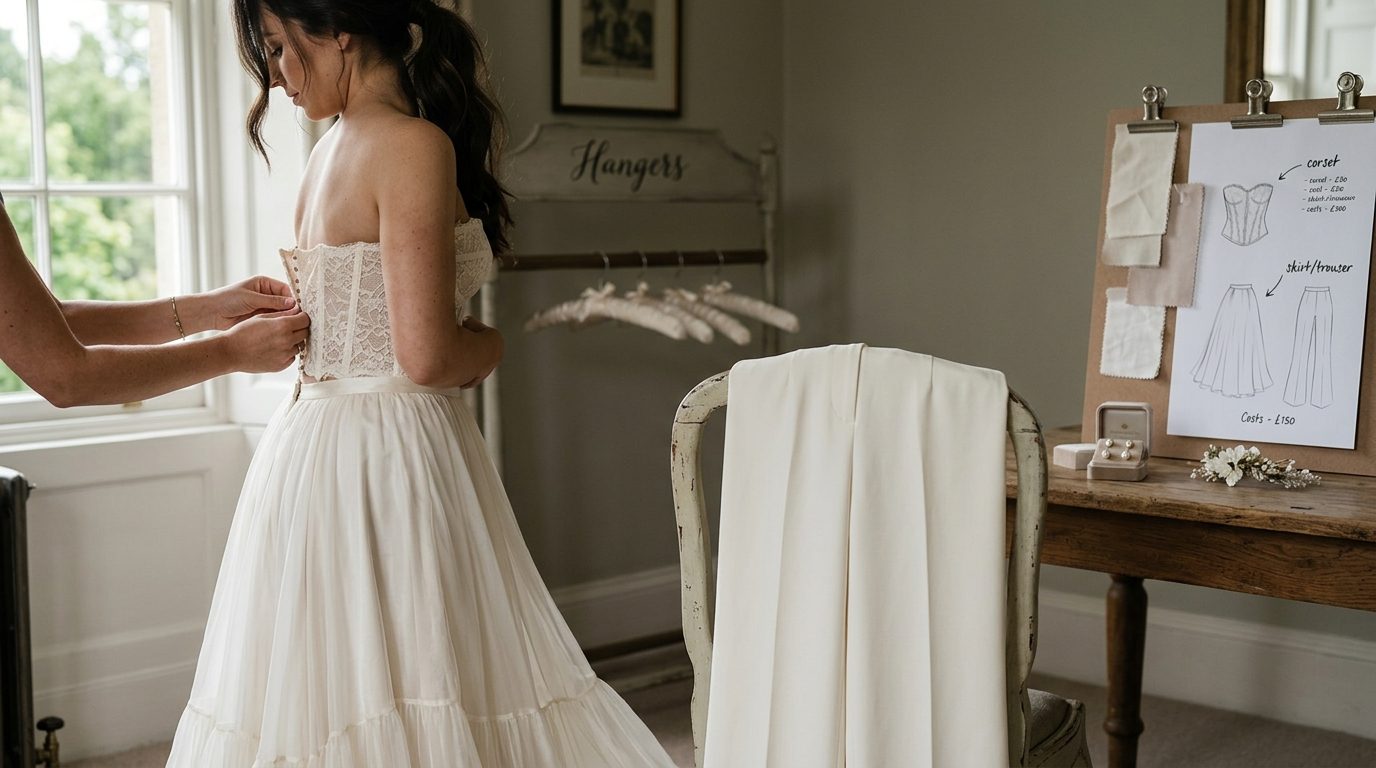 Cost breakdown: what to expect for Bridal Separates UK: Corset, Skirt & Trouser Combos