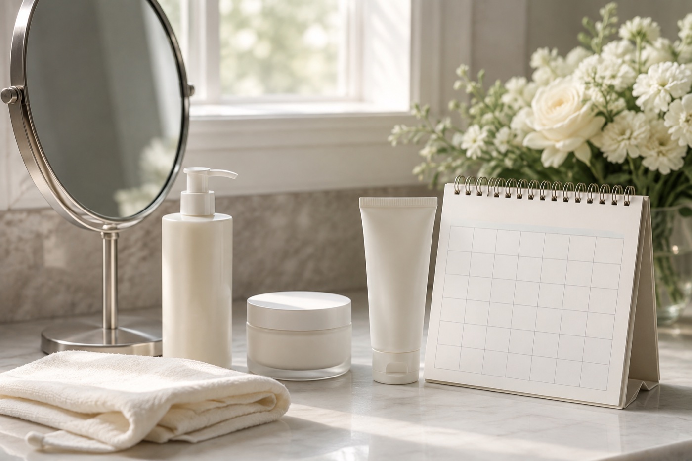 Bridal skincare timeline products