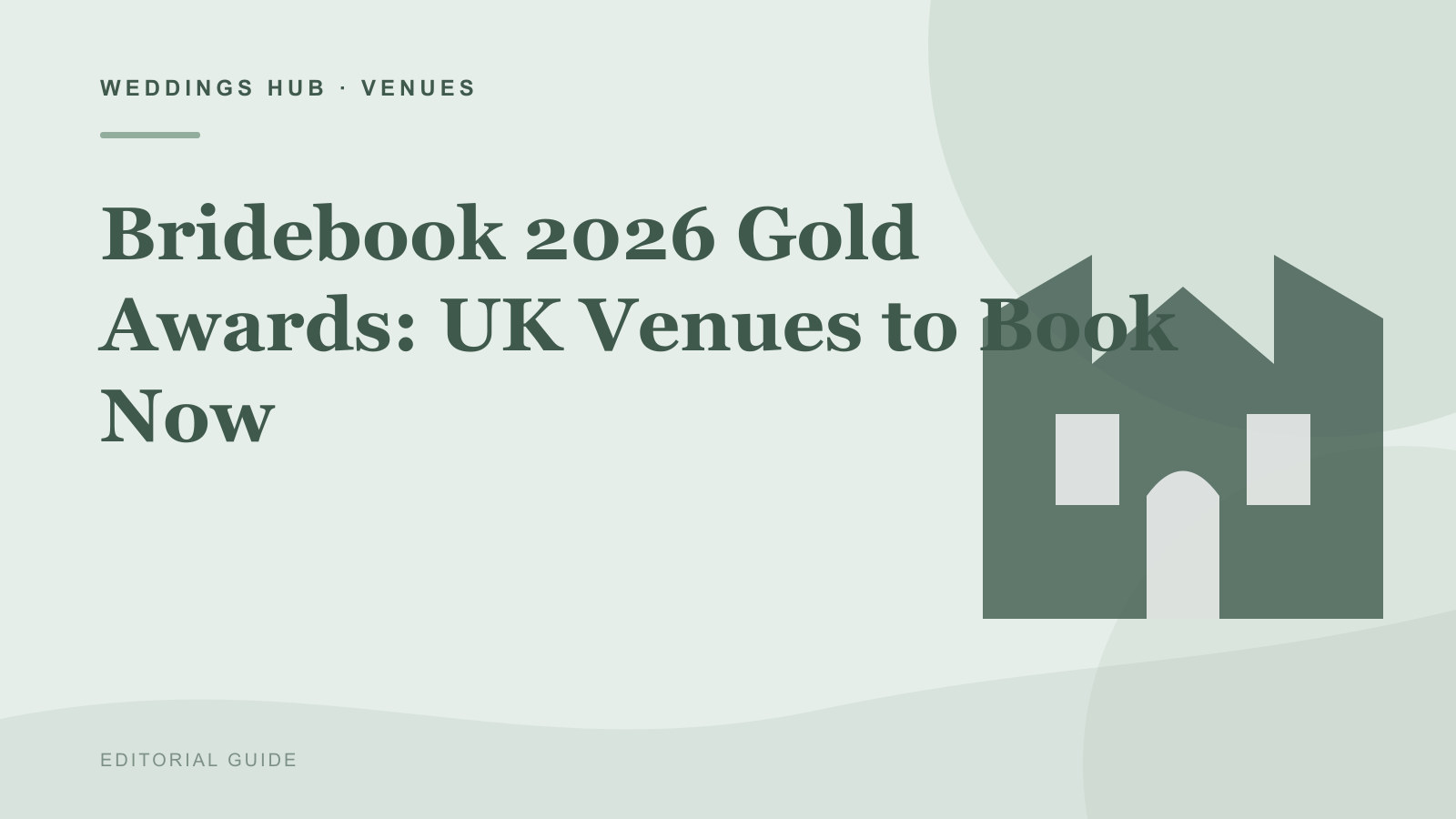 Editorial illustration for Bridebook 2026 Gold Awards: UK Venues to Book Now
