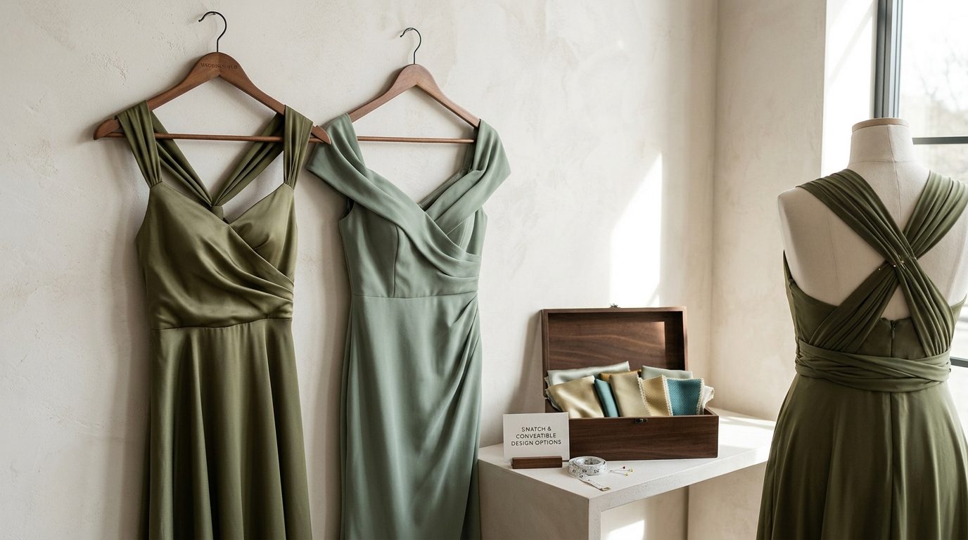 Fabric trends 2026 for Bridesmaid Dress Trends 2026: Mismatched & Convertible
