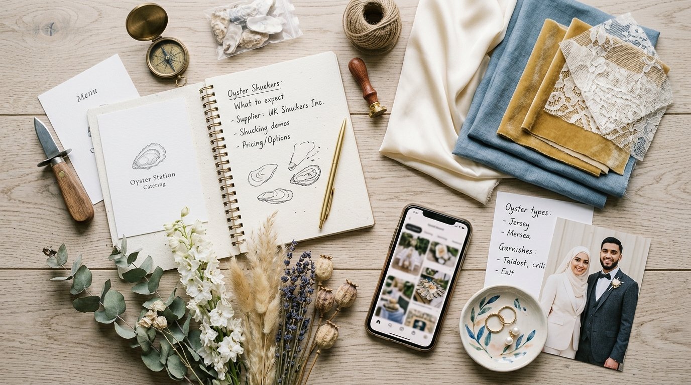 Caviar Carts & Oyster Shuckers: The UK Wedding Trend — Oyster shuckers: what to expect, editorial photography for Weddings Hub