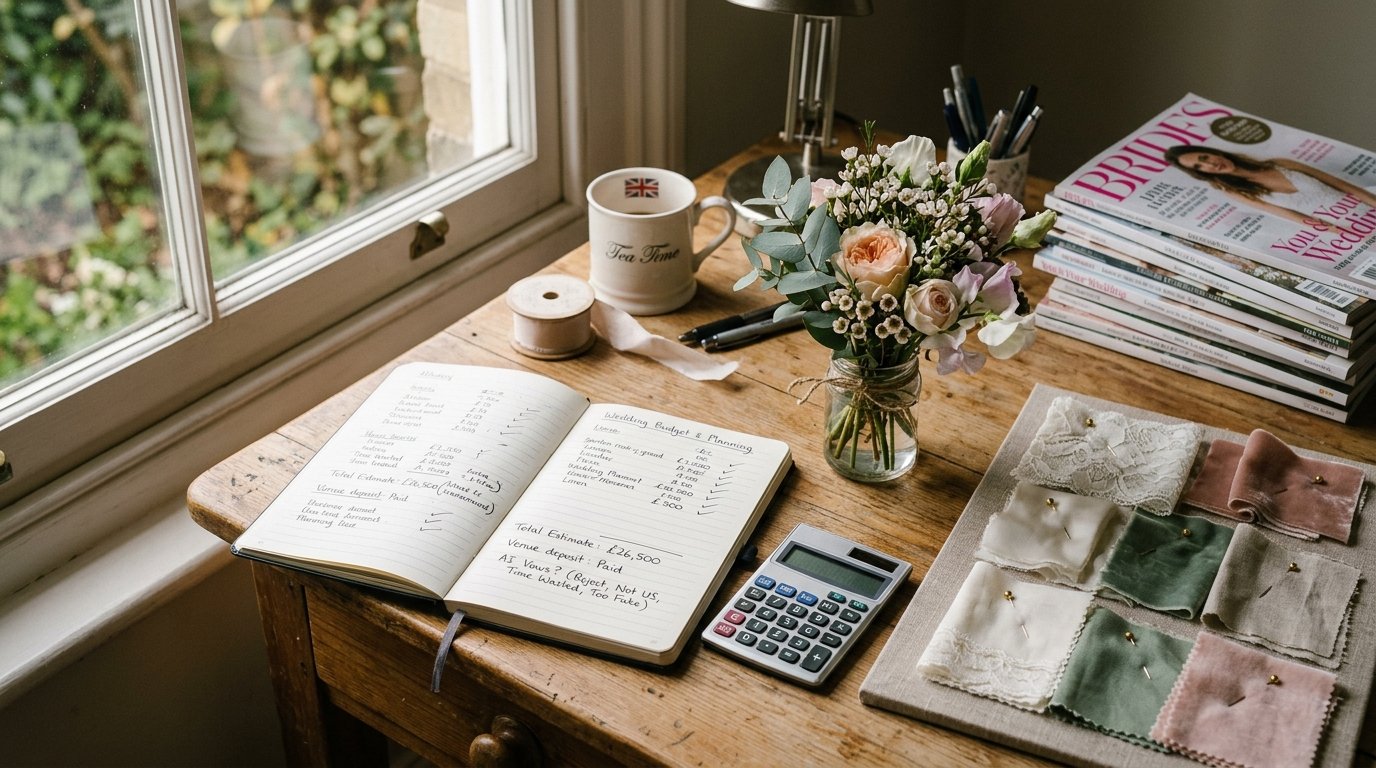 Why 63% of Couples Won't Use AI for Wedding Vows — The time cost of trying AI and rejecting it, editorial photography for Weddings Hub
