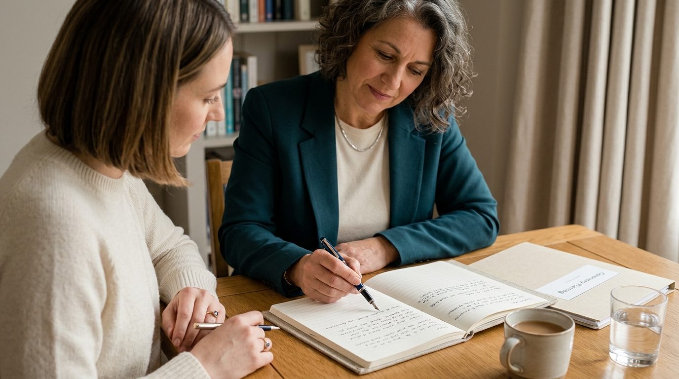 The professional alternative: vow-writing sessions with a celebrant for Why 63% of Couples Won't Use AI for Wedding Vows