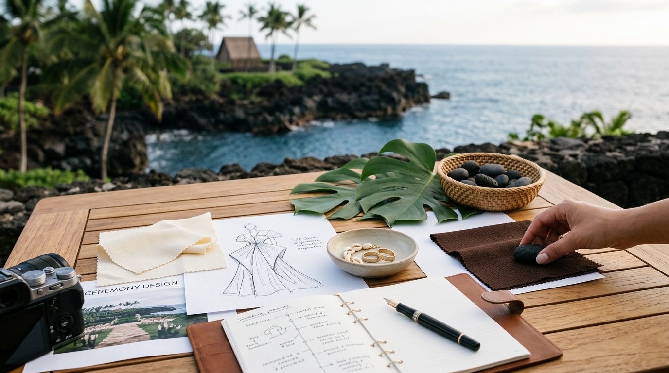 Planning a destination wedding without copying the setting for Drew Afualo & Pili Tanuvasa's Hawaii Wedding