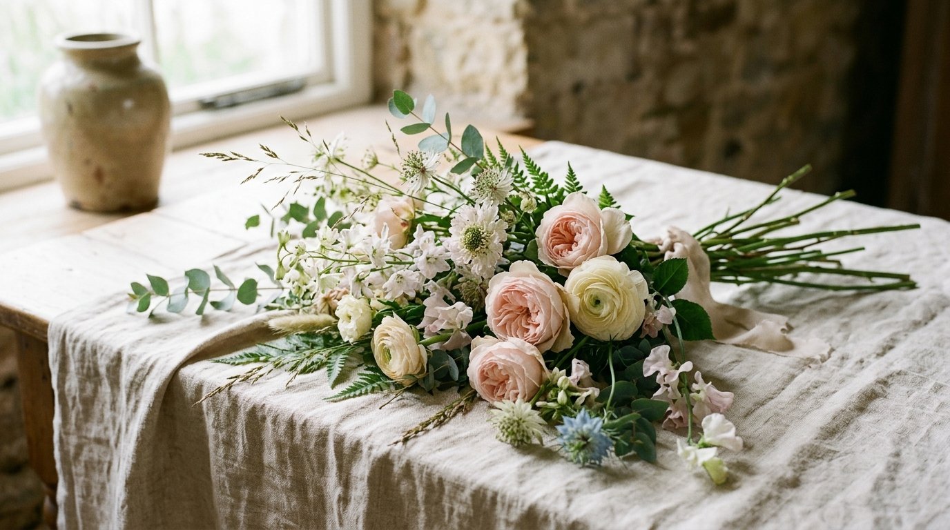 Elongated Stem Bouquets: The 2026 Bridal Look — The flowers, editorial photography for Weddings Hub