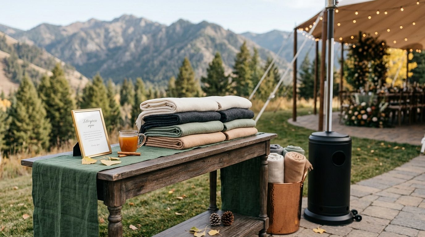 5. Plan for temperature changes for Emma Roberts & Cody John's Sun Valley Wedding Ideas