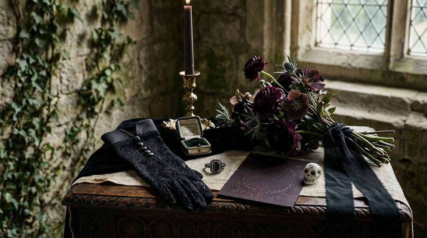 Editorial image for Gabbriette & Matty Healy's Gothic Wedding Ideas