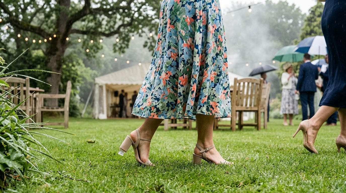 Dressing for UK weather for Garden Party Wedding Guest Outfit UK 2026