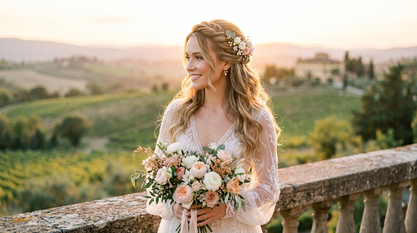 Half Up Half Down Wedding Hair Ideas