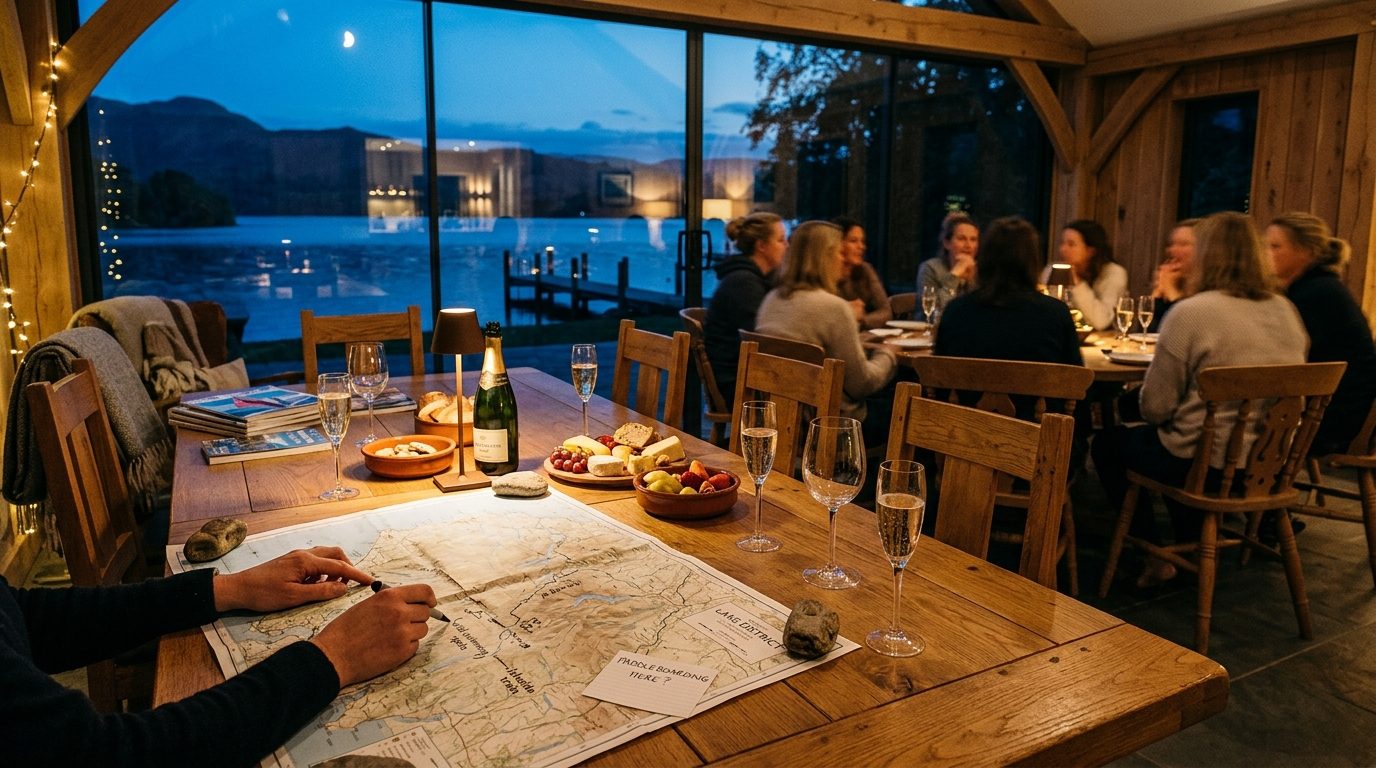 What to do in the evenings for Lake District Hen Do: Wild Swimming & Lakeside Houses