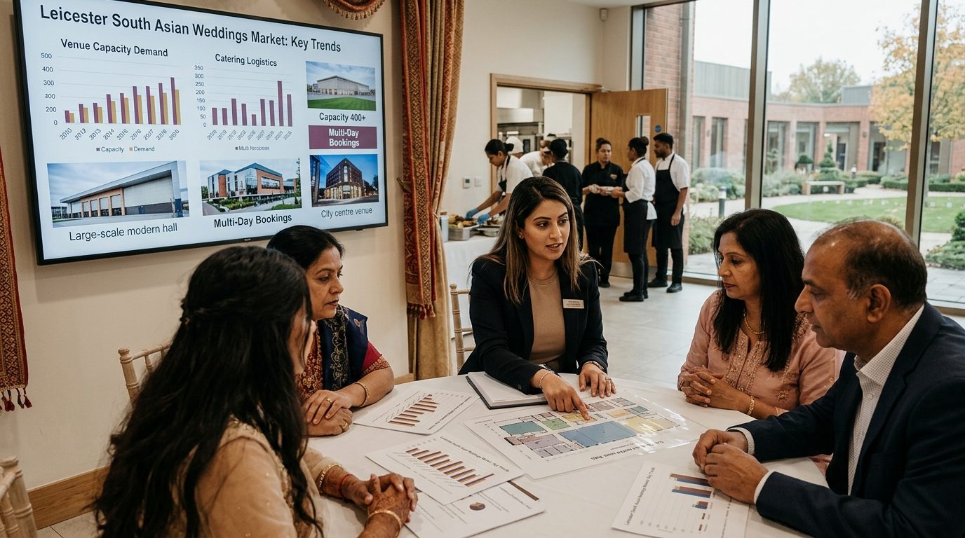 Leicester's South Asian wedding market: key data for Leicester Wedding Venues: 12 Best for 2026