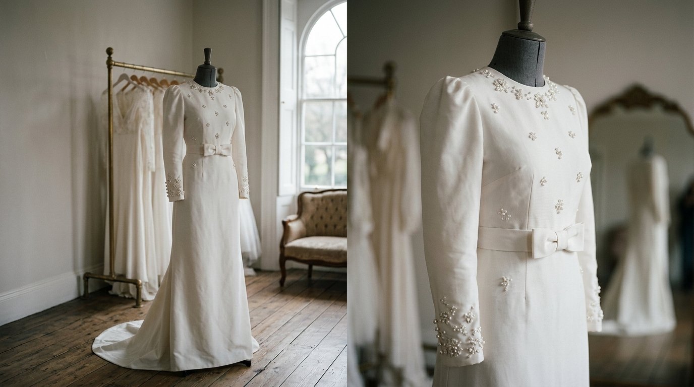 Maya Hawke's Prada Wedding Dress: The Full Story — What the dress looked like, editorial photography for Weddings Hub