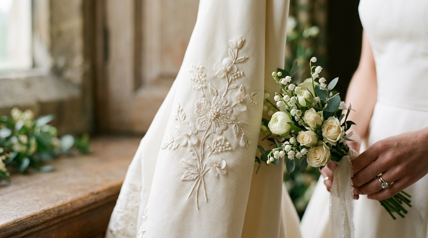 Maya Hawke's Prada Wedding Dress: The Full Story — What UK brides can take from the Prada approach, editorial photography for Weddings Hub