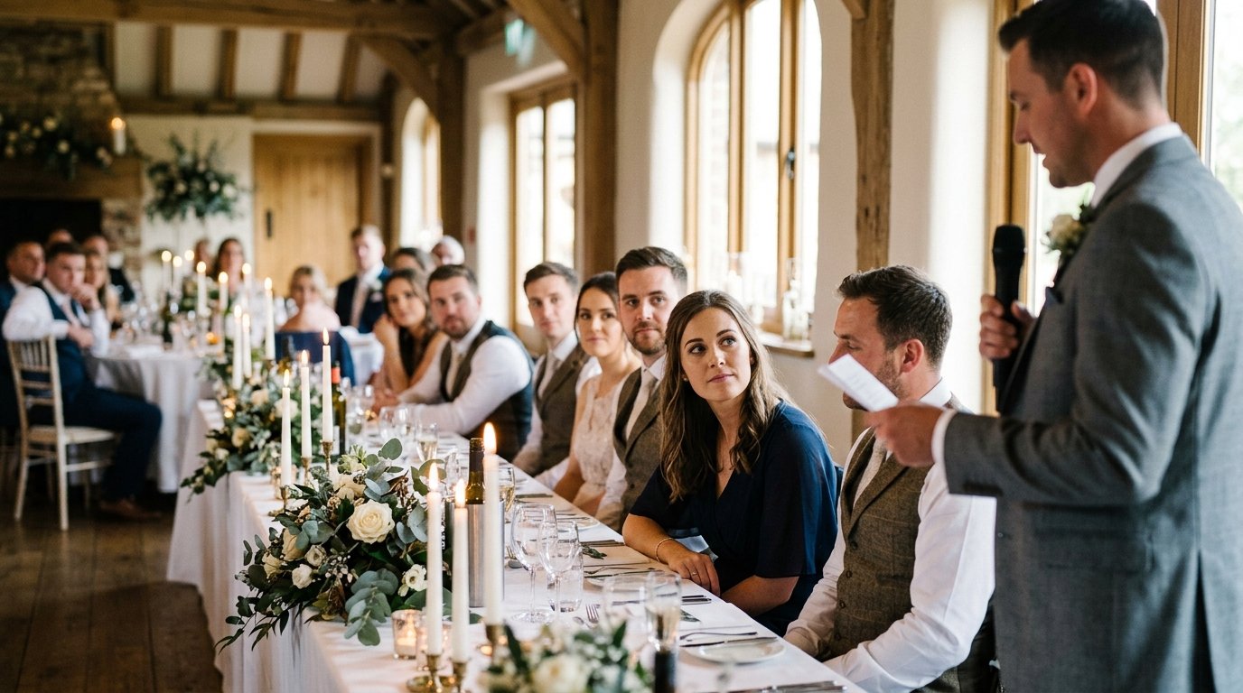 My MIL Stood Up to Give a Speech. He Stopped Her. — What the best man who stopped her did, editorial photography for Weddings Hub