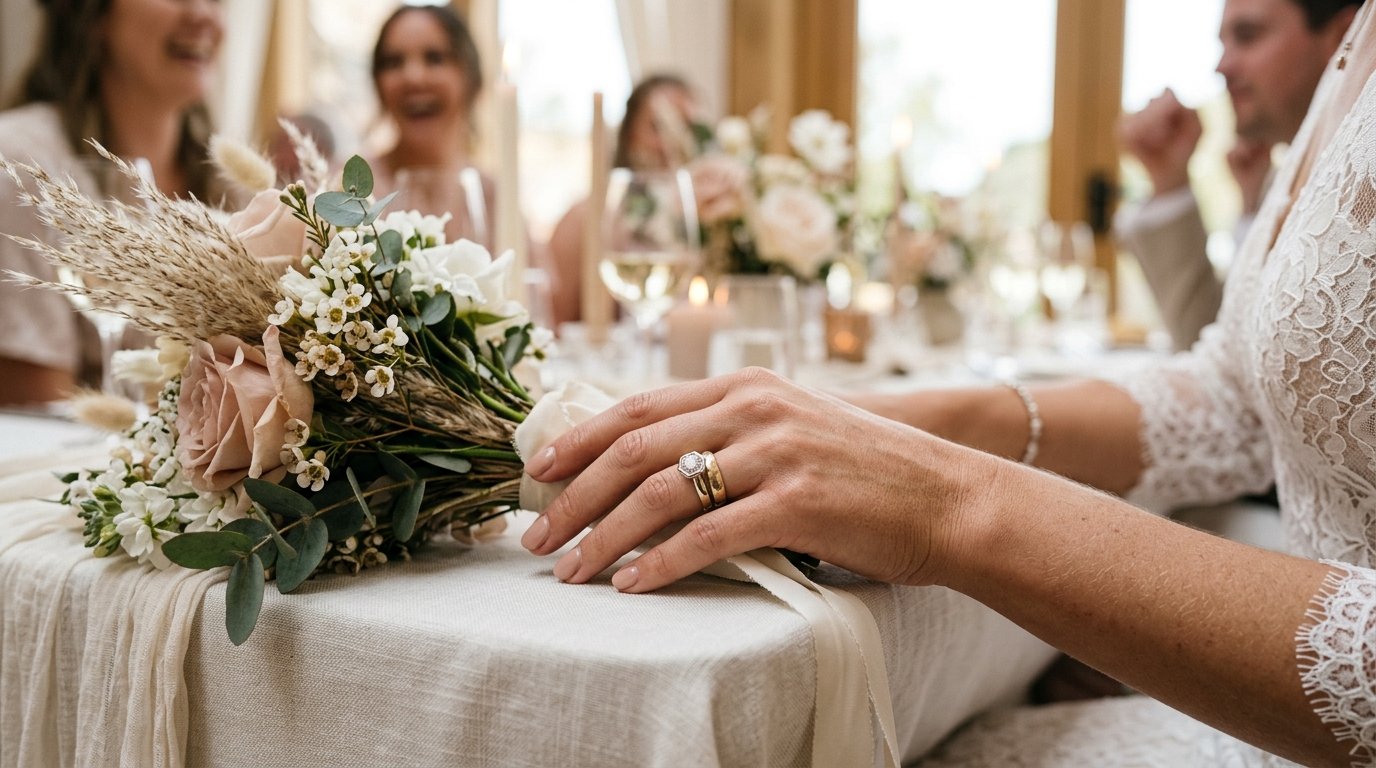 Mixed Metal Engagement Rings: Two-Tone UK Guide — What two metals do differently on your hand, editorial photography for Weddings Hub