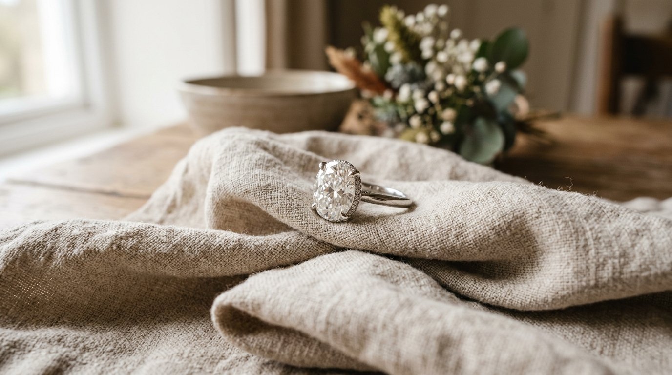 Oversized Oval Engagement Rings: UK Guide 2026 — editorial photography for Weddings Hub