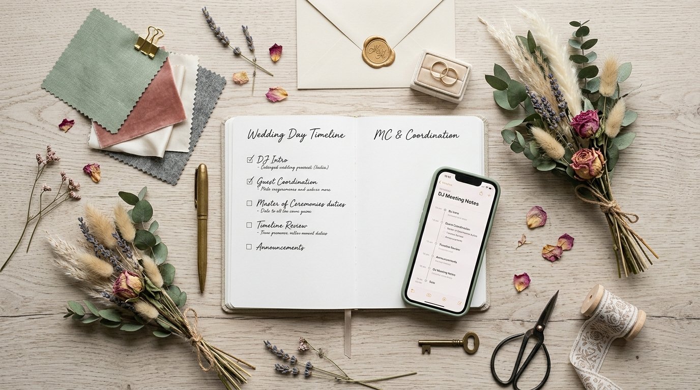 Questions to Ask Your Wedding DJ — MC and coordination, editorial photography for Weddings Hub