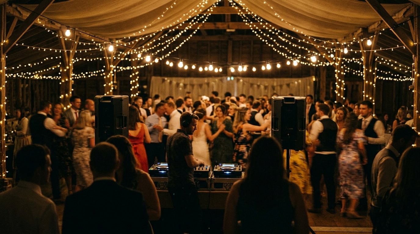 Questions to Ask Your Wedding DJ — DJ comparison table, editorial photography for Weddings Hub