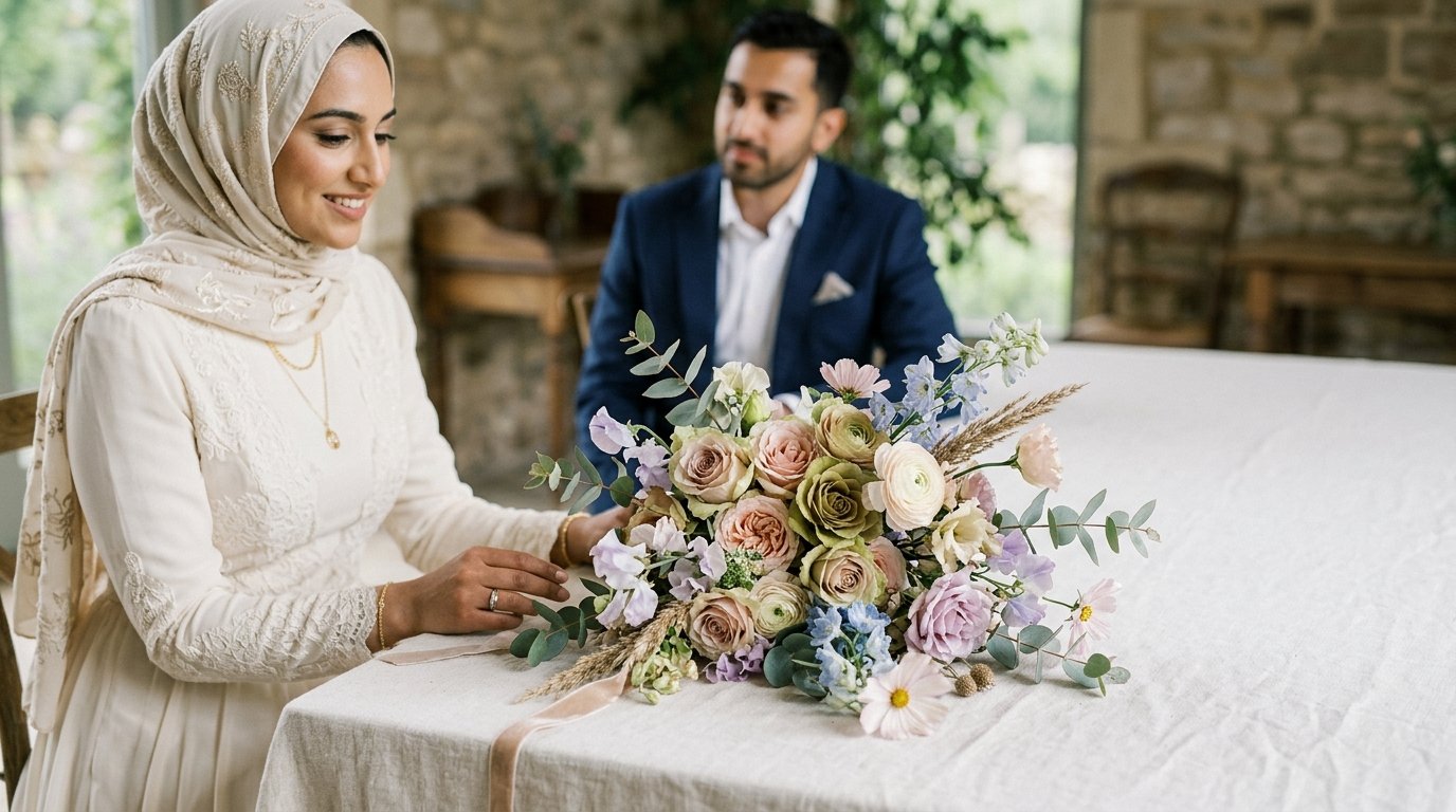 Questions to Ask Your Wedding Florist — Florist comparison table, editorial photography for Weddings Hub