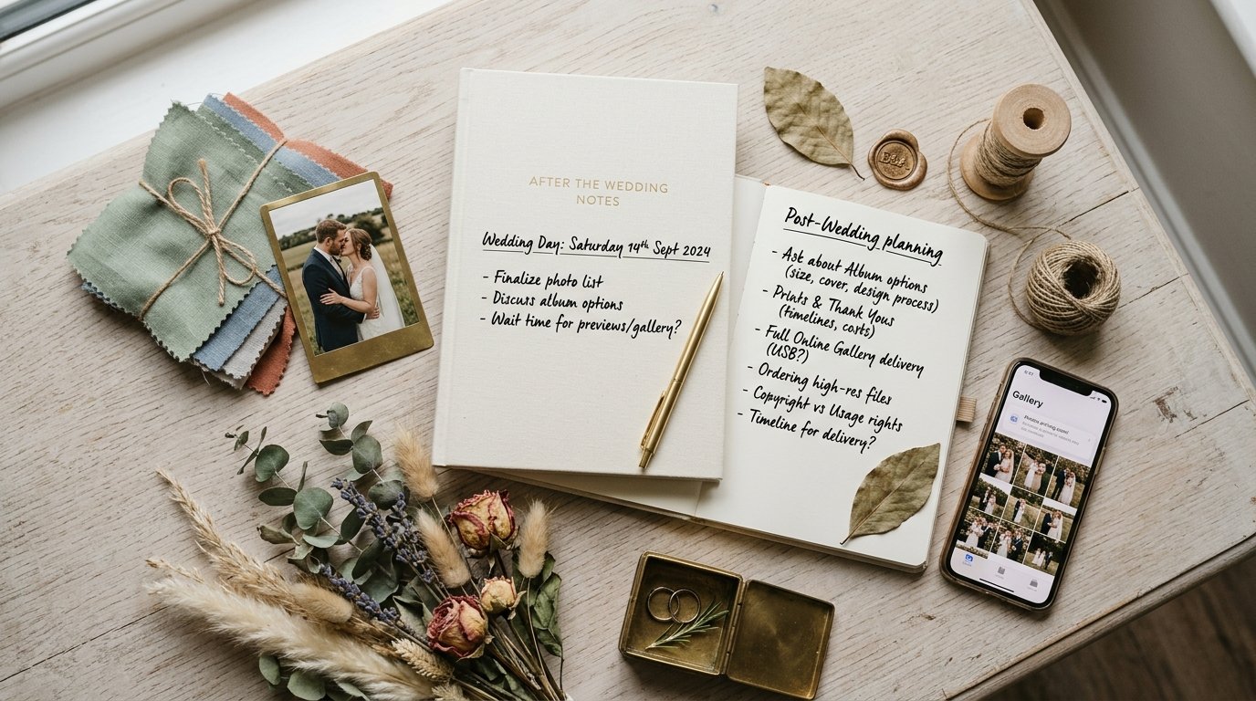 Questions to Ask Your Wedding Photographer — After the wedding, editorial photography for Weddings Hub