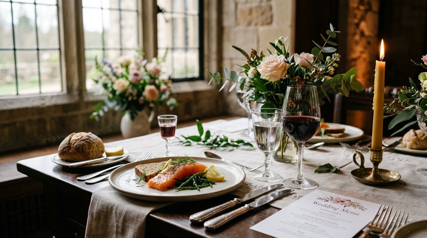 Questions to Ask Your Wedding Venue — Catering and drinks, editorial photography for Weddings Hub