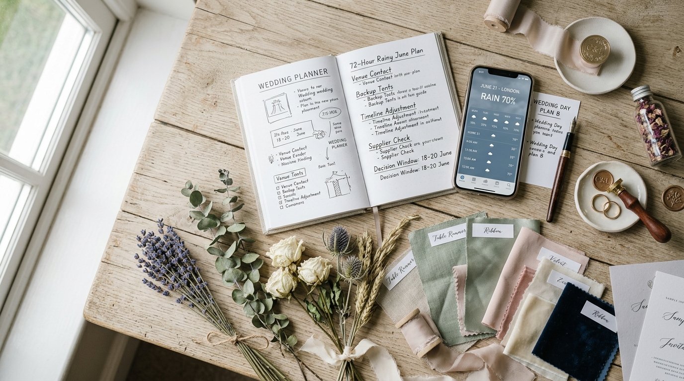 What to Do If It Rains on Your June Wedding — Step 4: Manage the 72-hour decision window, editorial photography for Weddings Hub