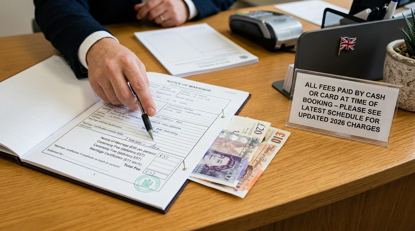 Example budgets for Registry Office Wedding Cost UK: 2026 Fees