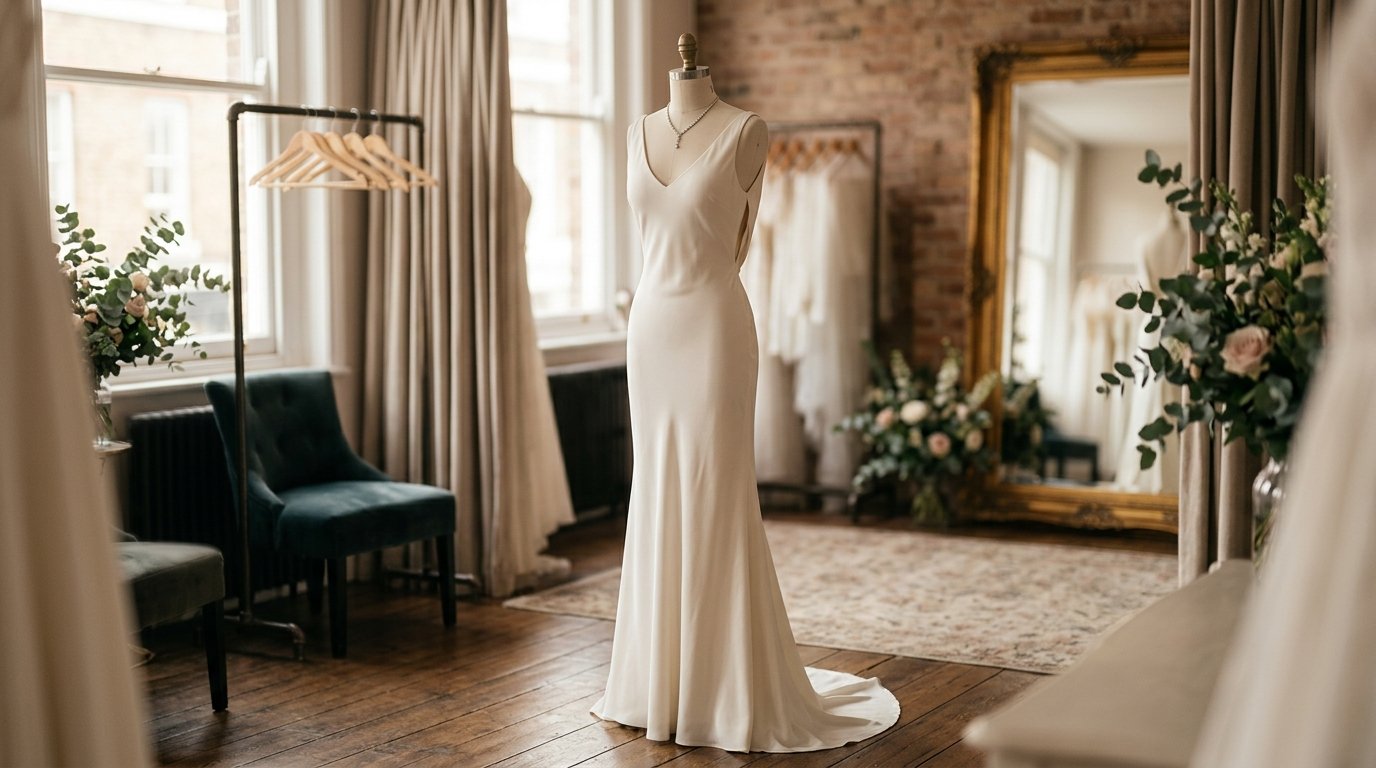Selena Gomez & Benny Blanco Wedding: The Two Gowns — The second look: Ralph Lauren reception gown, editorial photography for Weddings Hub
