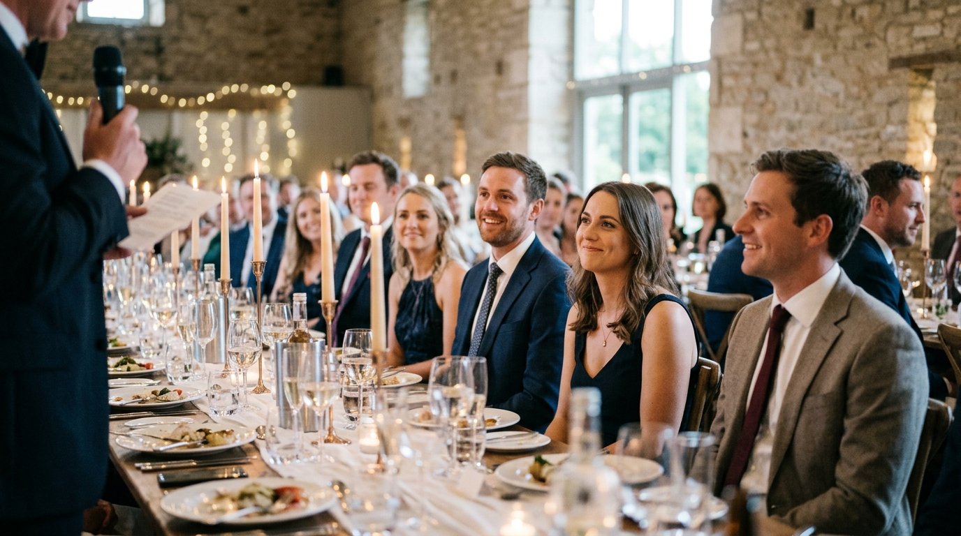 9 Things UK Brides Have Banned Guests From Doing — Ban 8: No speeches from people not on the programme, editorial photography for Weddings Hub