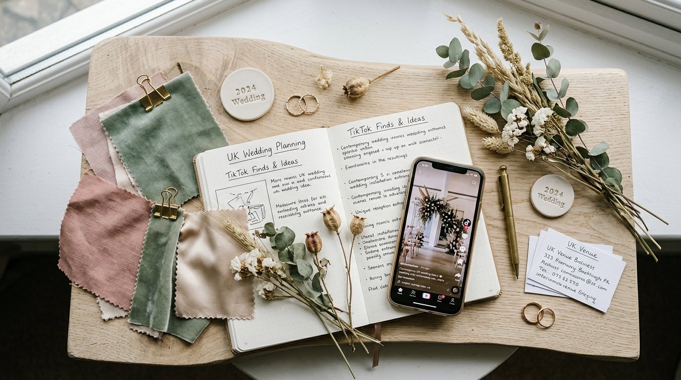 TikTok Wedding Planning UK: How Brides Find Suppliers — TikTok trends couples are finding — and using, editorial photography for Weddings Hub