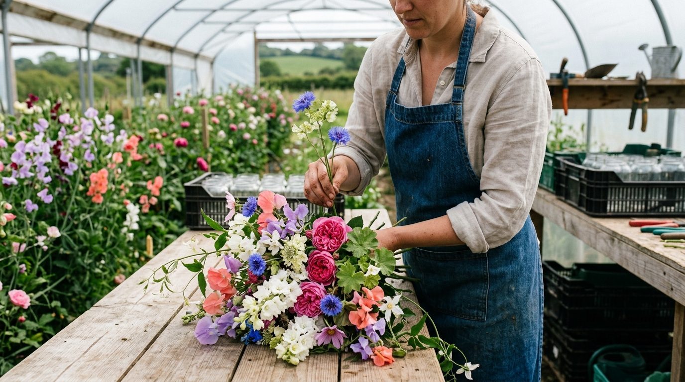 First-hand example: the Flowers From the Farm approach for UK Wedding Flowers in Season: Monthly Florist Calendar