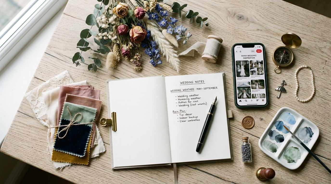 UK Wedding Weather May-September: When to Hope for Sun — What to do if it rains on your wedding day, editorial photography for Weddings Hub