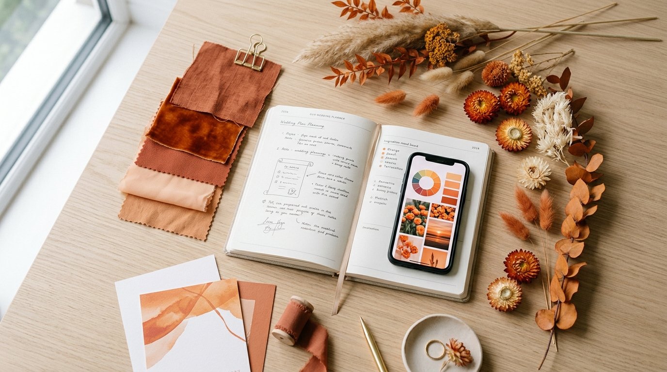 Verona Sunset Orange: The 2026 Wedding Palette — editorial photography for Weddings Hub