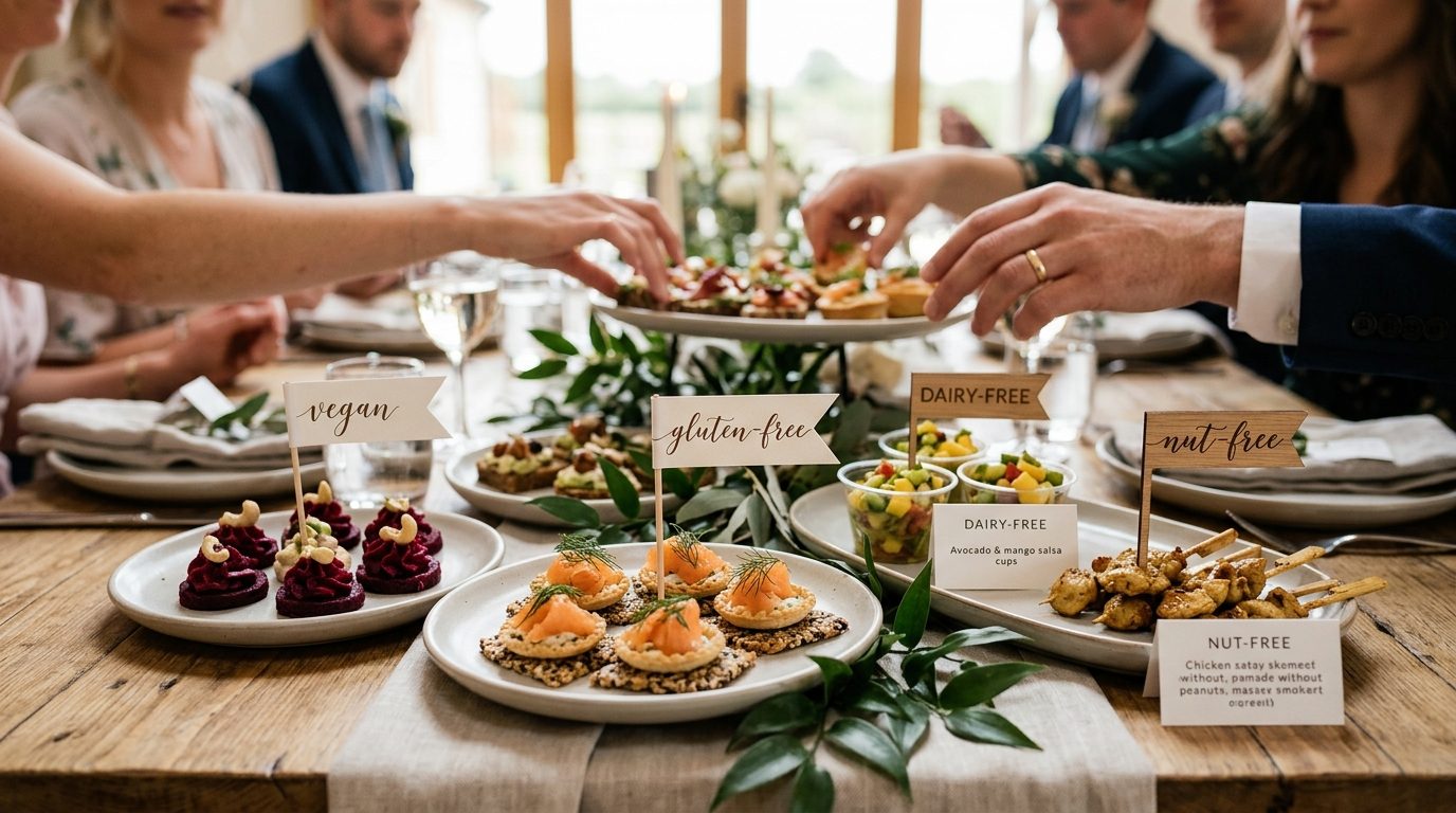 Trend 6: Dietary accommodation as standard for UK Wedding Catering Trends 2026: What's Changing