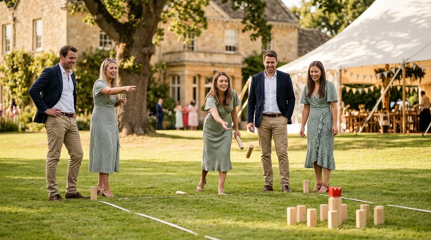 Lawn games and outdoor entertainment: 6 ideas for Wedding Entertainment Ideas UK 2026: 25 Beyond the DJ