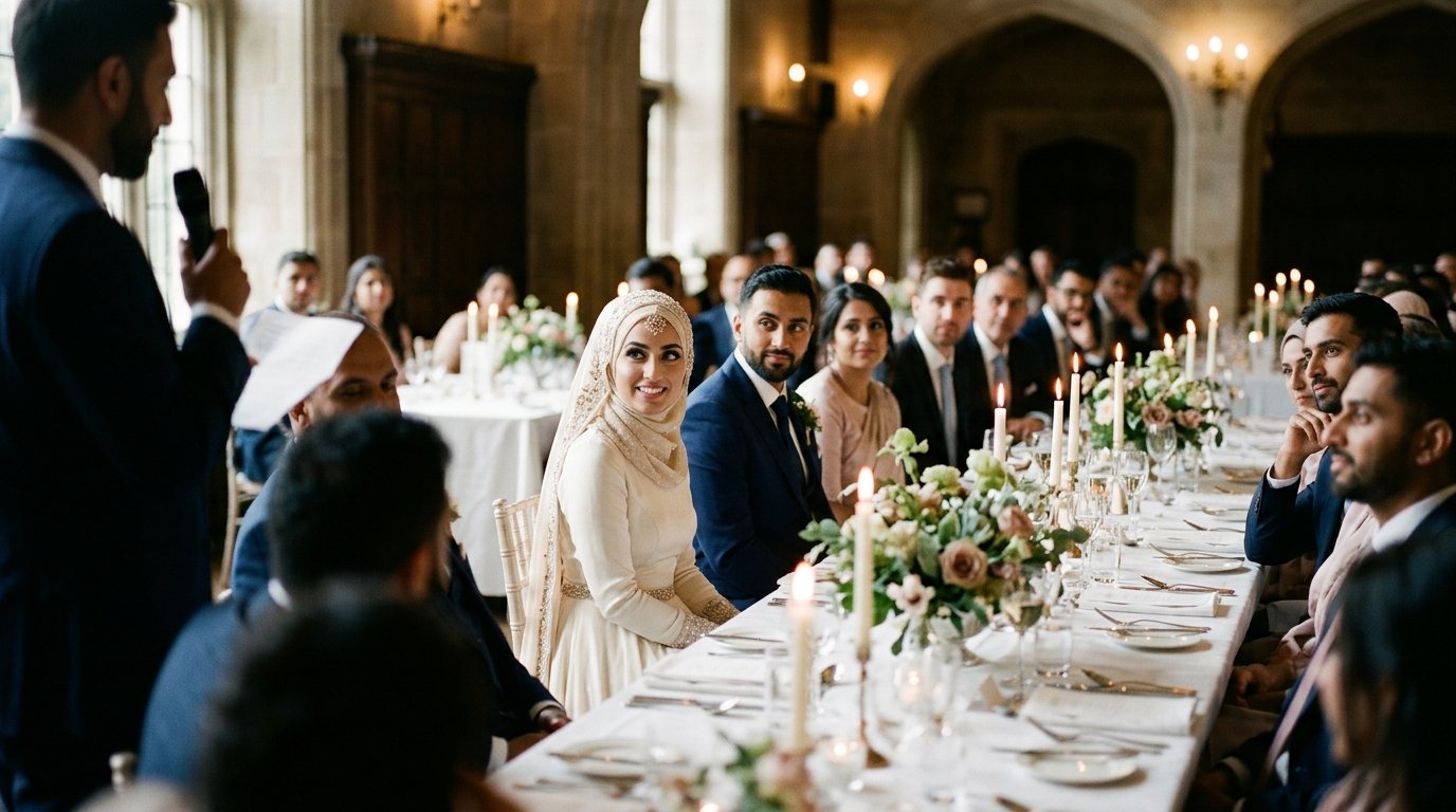 The 12 Wedding Etiquette Rules UK Guests Get Wrong — Rule 10: Do not give a speech unless asked, editorial photography for Weddings Hub