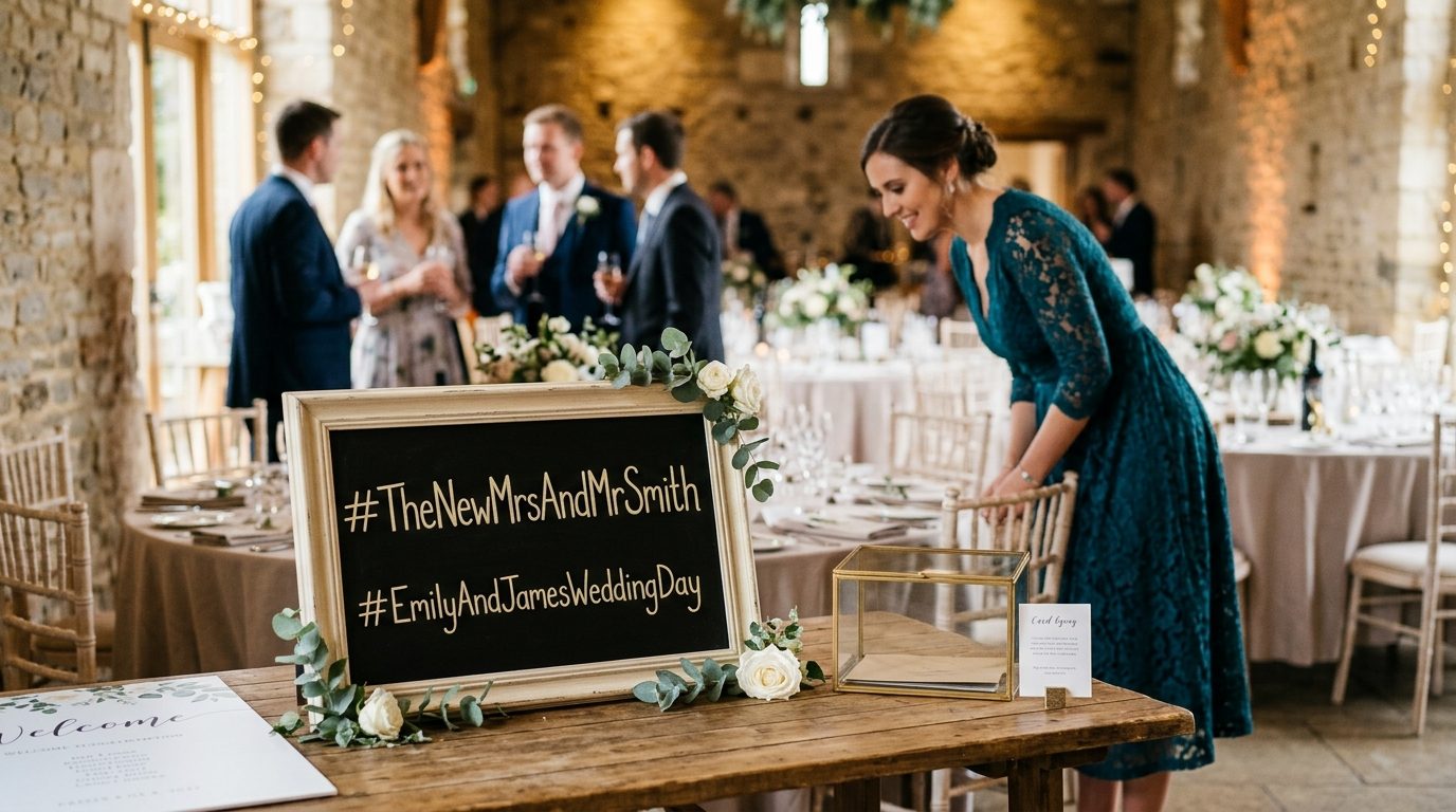 Where to display your hashtag for Wedding Hashtags UK: 200 Ideas & How to Create Yours