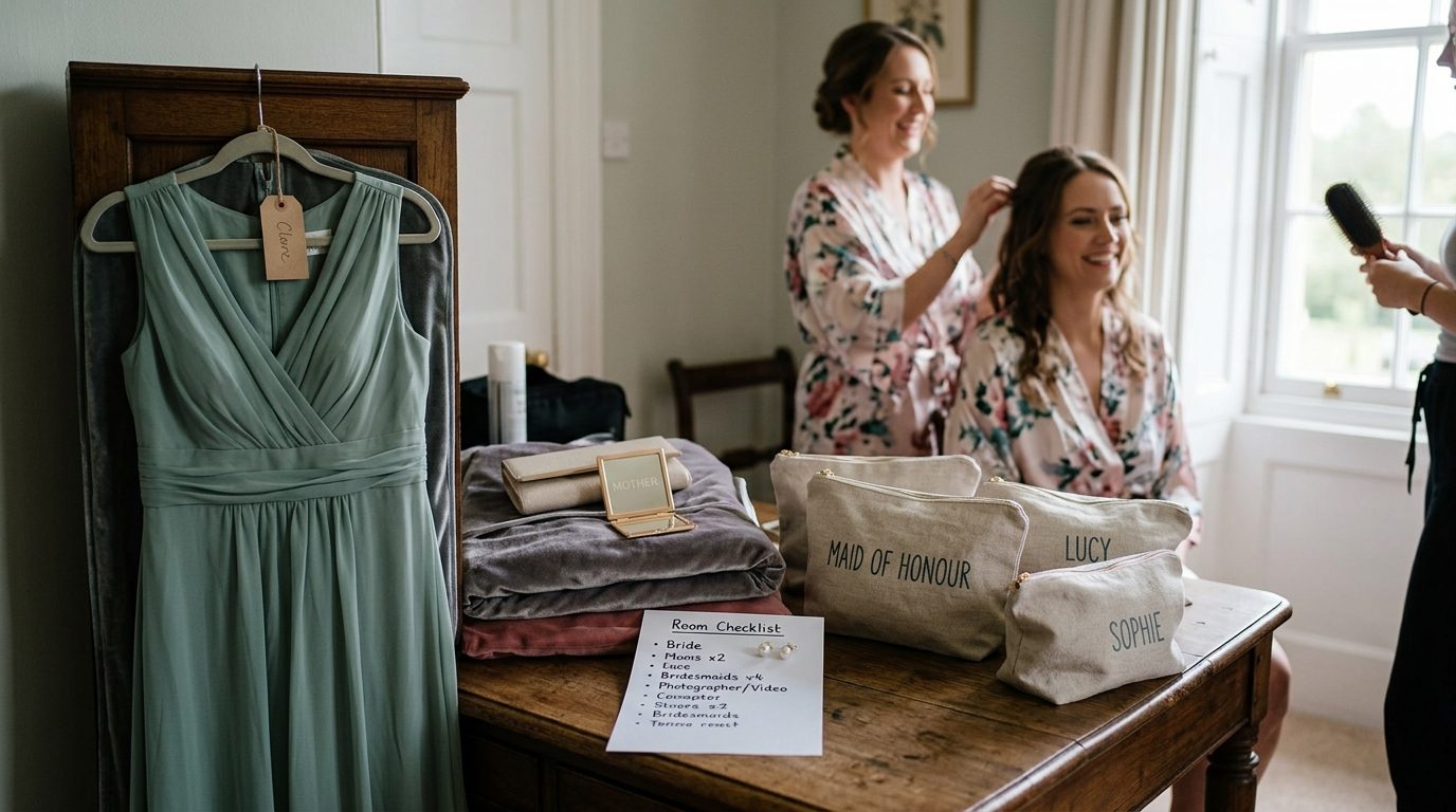 Who should be in the getting-ready room? for Wedding Morning Timeline: A Step-by-Step Bride's Guide