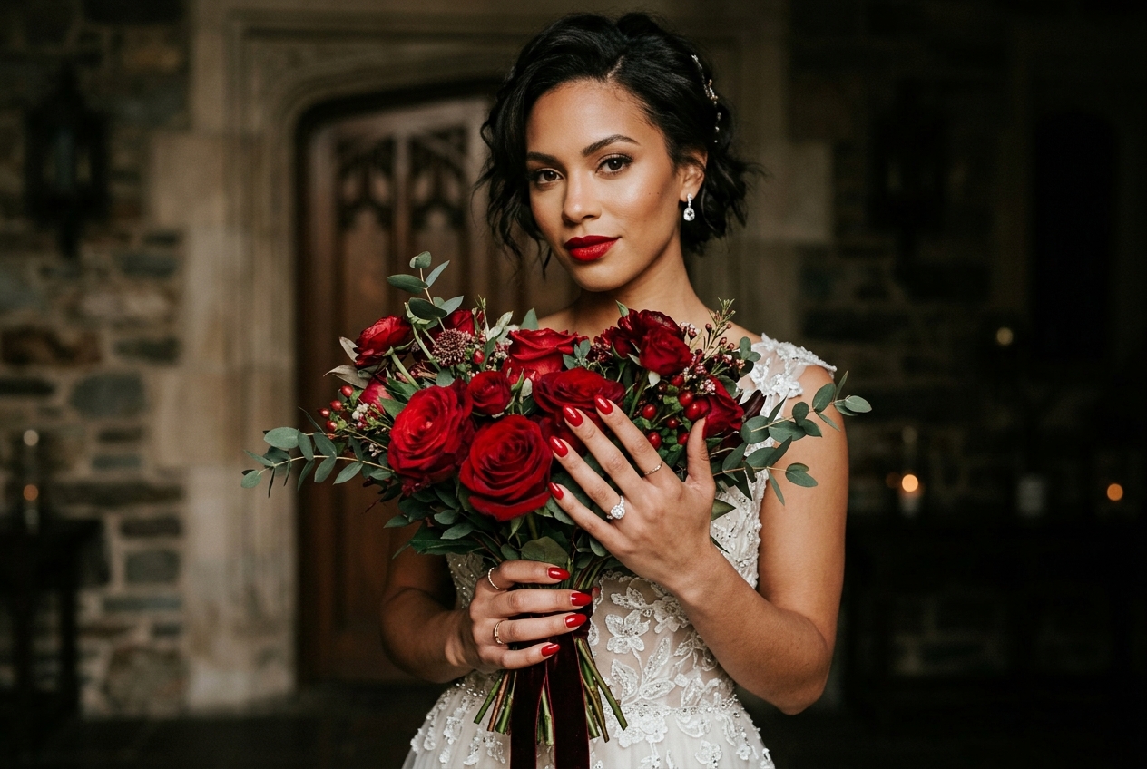 Wedding nails bold