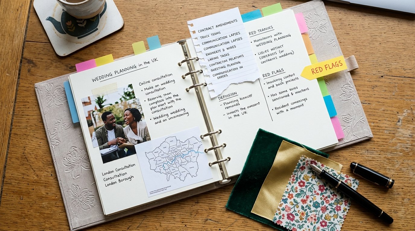 14 Wedding Planner Red Flags UK Couples Should Know — After booking: warning signs during the planning process, editorial photography for Weddings Hub