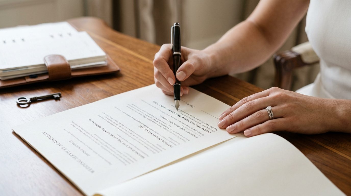 What your contract should say for Wedding Supplier Goes Bust: Protect Your Deposit UK