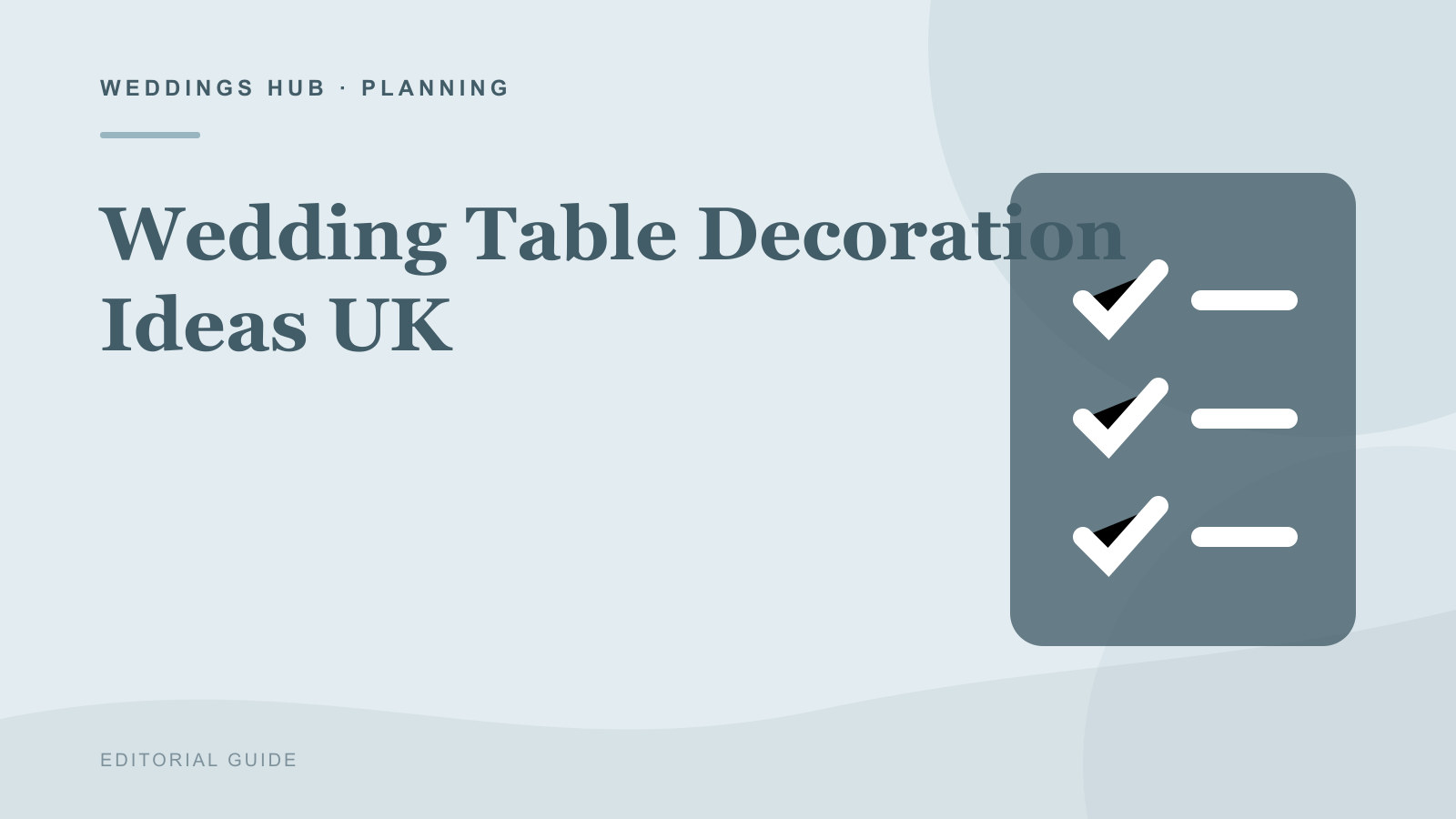 Editorial illustration for Wedding Table Decoration Ideas UK